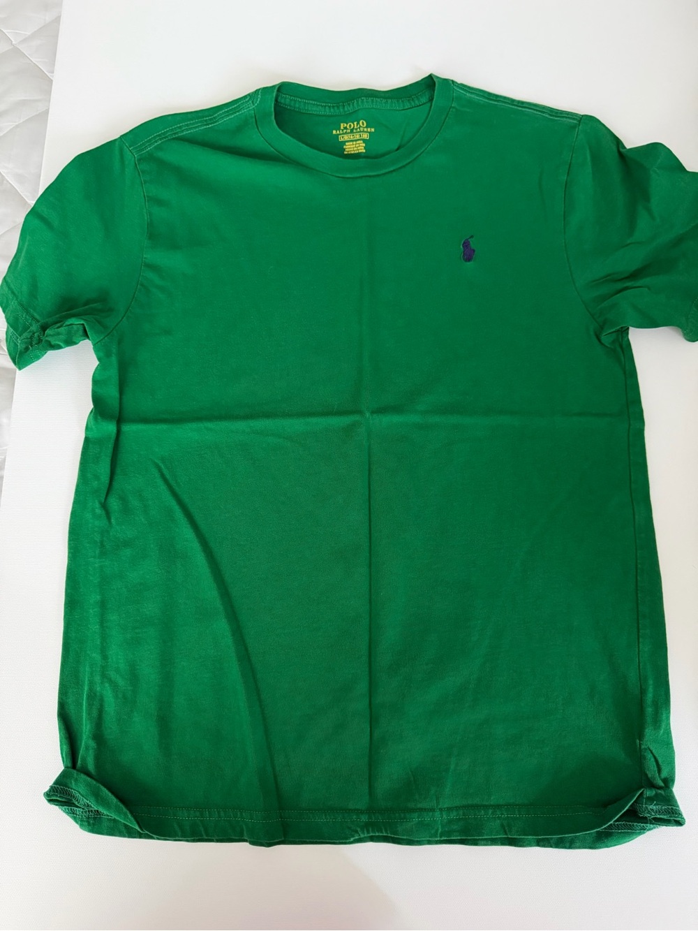 Boys Polo Ralph Lauren Green Crewneck T-Shirt with Pony Logo
